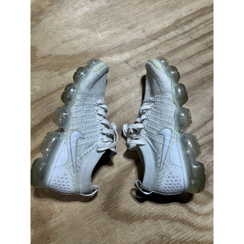 Nike Air Vapormax Flyknit 2 Triple White Vast Grey 942843-105 Women’s Size 8